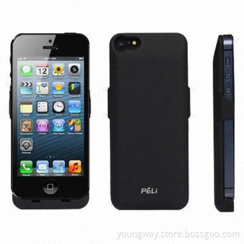 Power Pack Cases for iPhone 5 with High-capacity, 2,200mAh Power Pack, Lithium Battery